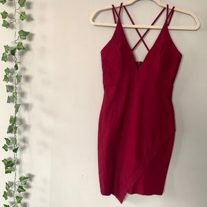 Love Culture Red Mini Wrap Dress (M)